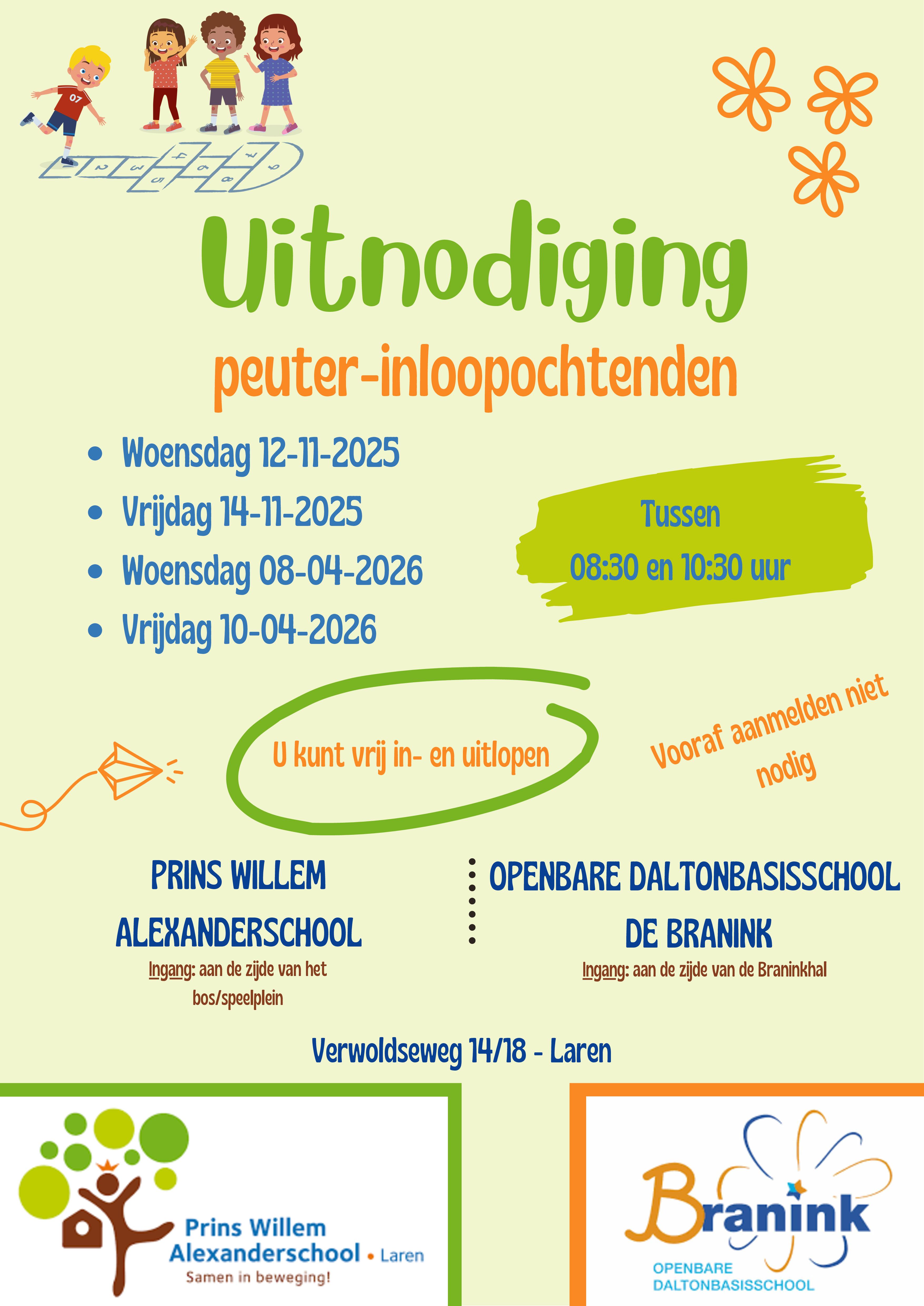 2025 2026 Uitnodiging Peuter Inloopochtenden 2025 2026 Uitnodiging Peuter Inloopochtenden